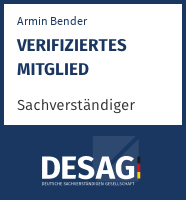 DESAG-Zertifikat für Armin Bender