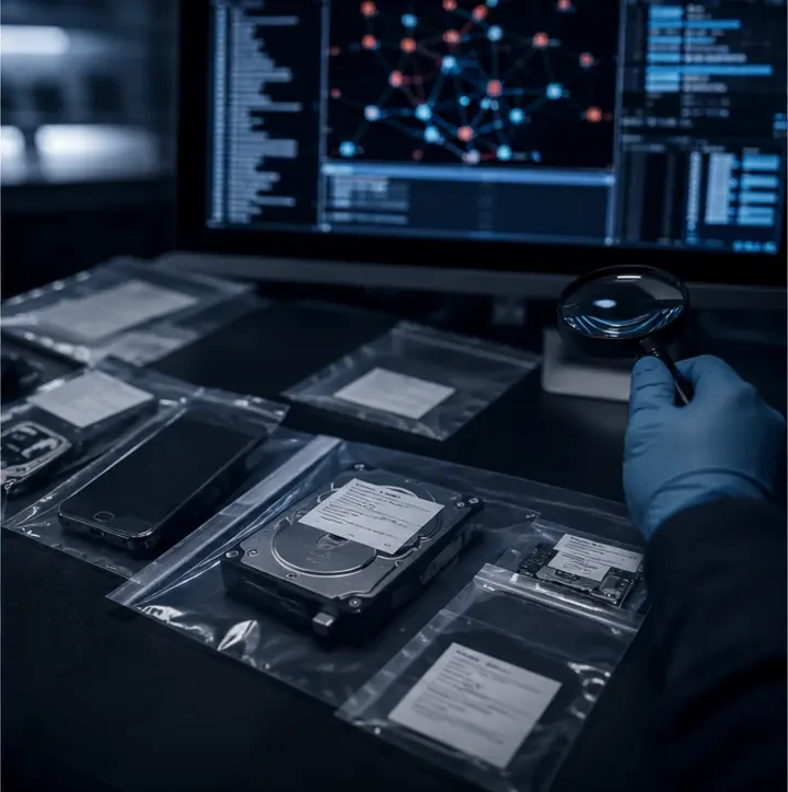 Untersuchung eines mobilen Endgeräts am Analysearbeitsplatz