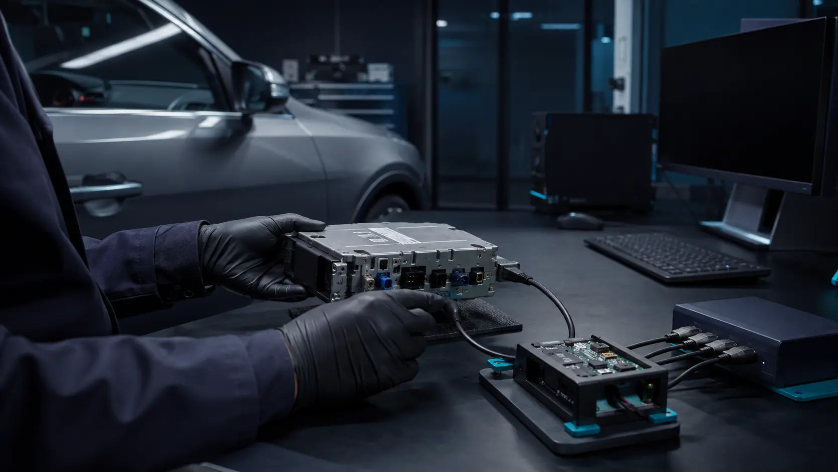 Kontrollierte forensische Sicherung eines Fahrzeug-Infotainment- und Telematiksystems