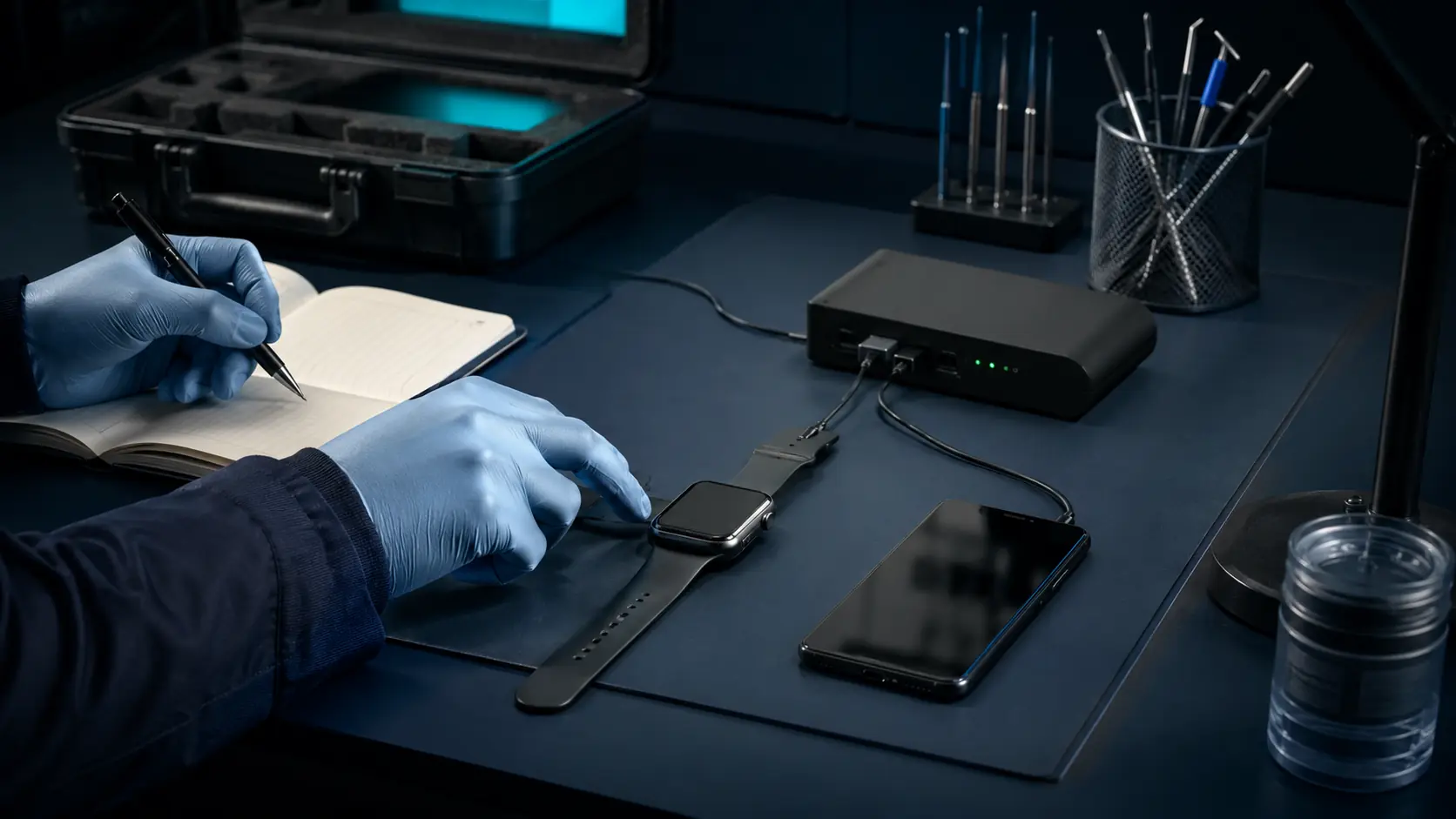 Dokumentierte forensische Sicherung einer Smartwatch mit gekoppeltem Smartphone
